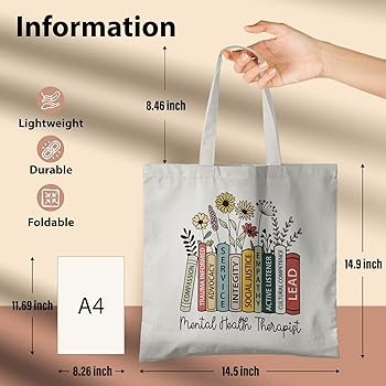 Amazon.com: Veqzc Mental Health Therapist Gifts Canvas Tote